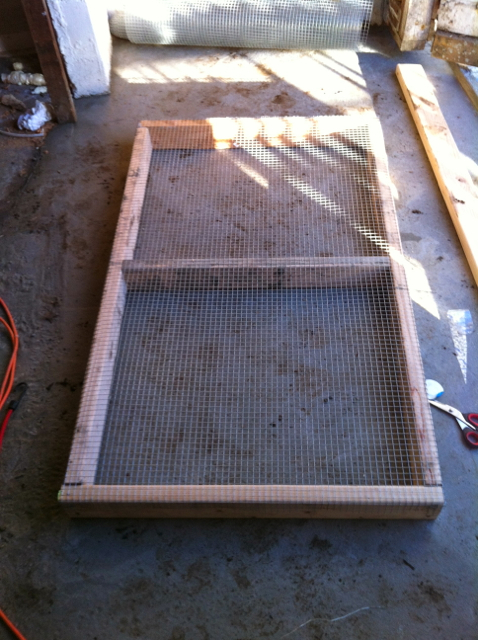 1/2" hardware cloth over grazing frame