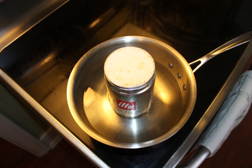 Can full of bacon grease ready to melt