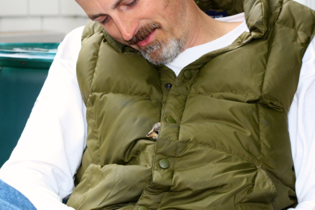 Scott has two peeps in his vest