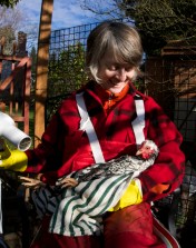 Blow-drying (on low) a soggy Blanca