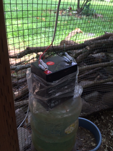 Battery to which the control unit and solar panel are connected